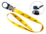 Lanyard with buckle with bottle holder